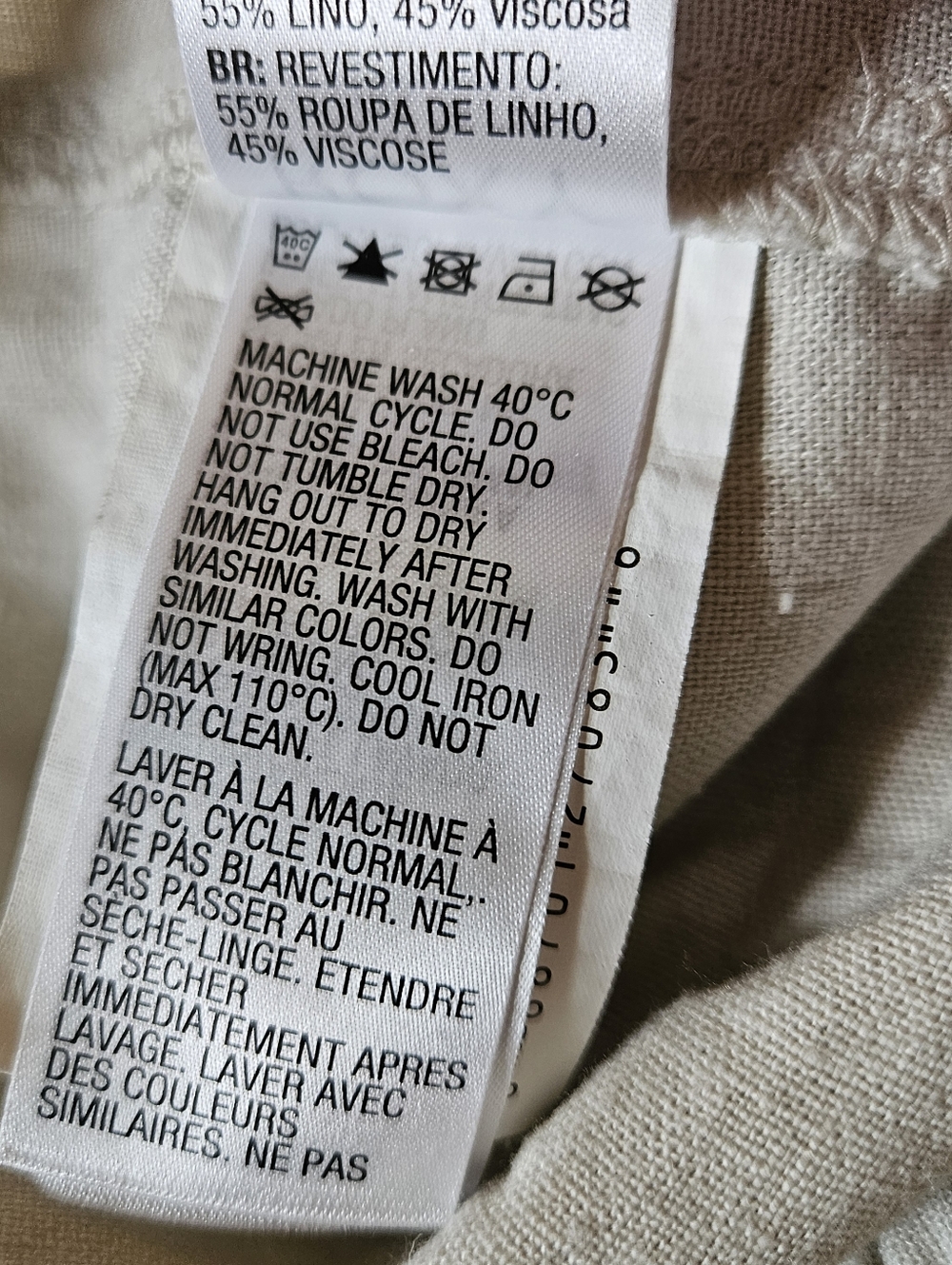 Roxy Lightweight Drawstring Linen Blend Pants XS - Picture 8 of 9